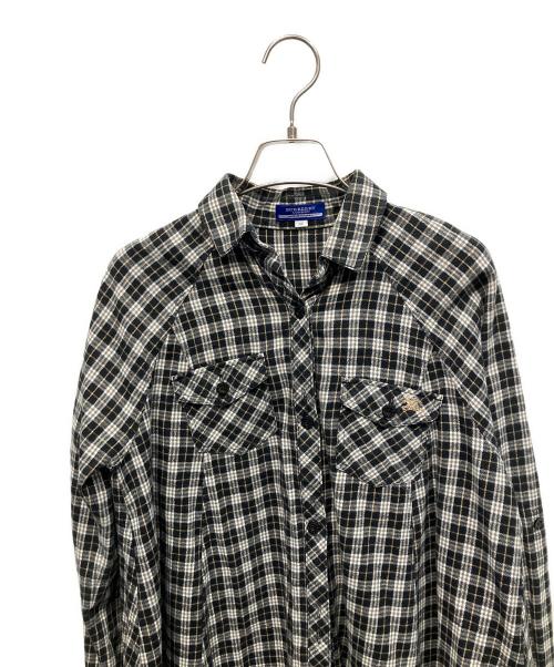 BURBERRY BLUE LABEL（バーバリー ブルー レーベル）BURBERRY BLUE LABEL (バーバリー ブルー レーベル) 長袖シャツ ブラック サイズ:38の古着・服飾アイテム