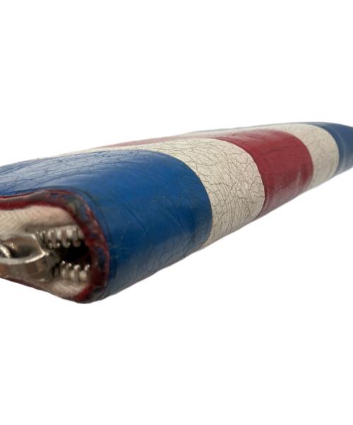 BALENCIAGA（バレンシアガ）BALENCIAGA (バレンシアガ) バザール ラウンドファスナー 長財布 トリコロールカラーの古着・服飾アイテム