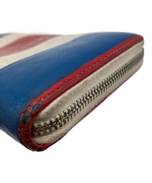 BALENCIAGA（バレンシアガ）BALENCIAGA (バレンシアガ) バザール ラウンドファスナー 長財布 トリコロールカラーの古着・服飾アイテム