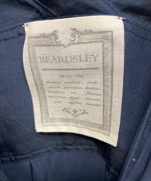BEARDSLEY（ビアズリー）BEARDSLEY (ビアズリー) カラーレスシャツワンピース 長袖ワンピース ネイビー サイズ:Freeの古着・服飾アイテム