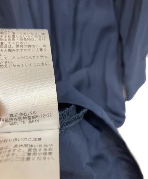 BEARDSLEY（ビアズリー）BEARDSLEY (ビアズリー) カラーレスシャツワンピース 長袖ワンピース ネイビー サイズ:Freeの古着・服飾アイテム