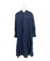 BEARDSLEY (ビアズリー) カラーレスシャツワンピース 長袖ワンピース ネイビー サイズ:Free：15000円