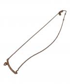 COACHコーチ）の古着「アーチストーンネックレス」｜ピンクゴールド