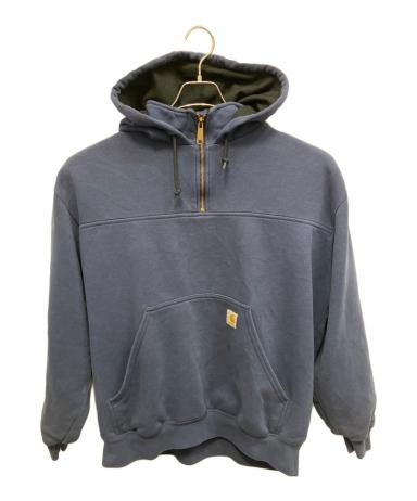 Carhartt ハーフジップ マウンテンパーカー ブルー Carhartt ハーフジップ パーカー 防水 ドライ機能 関税送料込