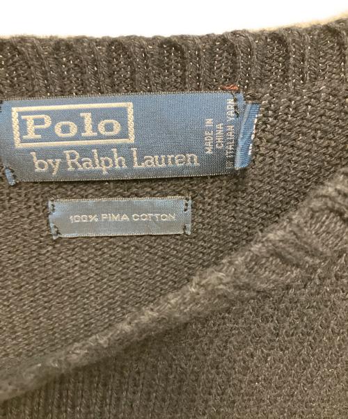 POLO RALPH LAUREN（ポロ・ラルフローレン）POLO RALPH LAUREN (ポロ・ラルフローレン) 90s 厚手ニット ブラック サイズ:XXLの古着・服飾アイテム