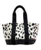 PORTER×PS Pictogramポーター×ピーエス ピクトグラム）の古着「アニマル柄 ハンドバッグ」｜ブラック×ホワイト