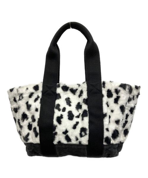 PORTER（ポーター）PORTER (ポーター) PS Pictogram (ピーエス ピクトグラム) アニマル柄 ハンドバッグ ブラック×ホワイトの古着・服飾アイテム