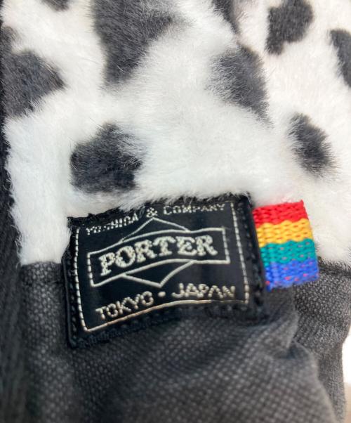 PORTER（ポーター）PORTER (ポーター) PS Pictogram (ピーエス ピクトグラム) アニマル柄 ハンドバッグ ブラック×ホワイトの古着・服飾アイテム