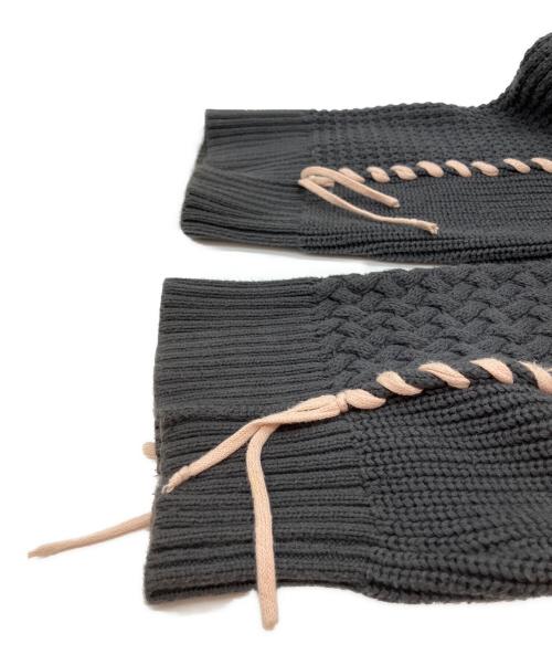 ZARA（ザラ）ZARA (ザラ) MAISON SPECIAL (メゾンスペシャル) コントラストステッチニット 厚手ニット グレー サイズ:US Sの古着・服飾アイテム