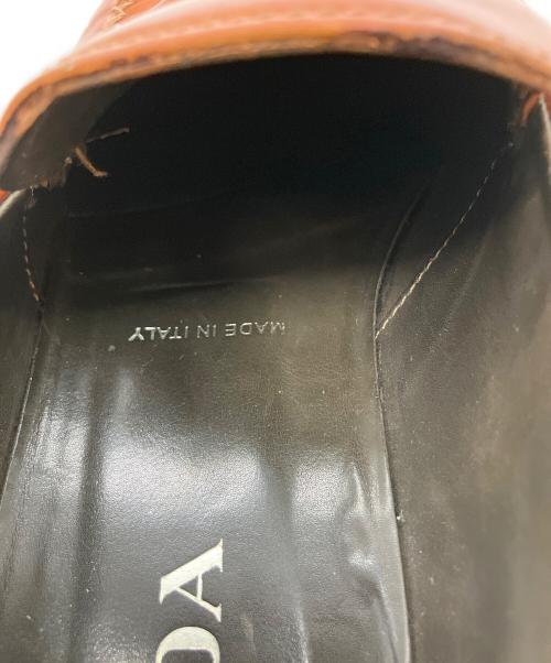 PRADA（プラダ）PRADA (プラダ) ローファー ブラウン サイズ:7 1/2の古着・服飾アイテム