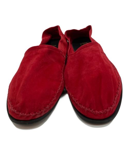 FERRANTE VIAGGIO（フェランテ ヴィアッジョ）FERRANTE VIAGGIO (フェランテ ヴィアッジョ) TAO スエード スリッポン レッド サイズ:43の古着・服飾アイテム