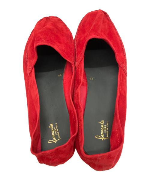 FERRANTE VIAGGIO（フェランテ ヴィアッジョ）FERRANTE VIAGGIO (フェランテ ヴィアッジョ) TAO スエード スリッポン レッド サイズ:43の古着・服飾アイテム