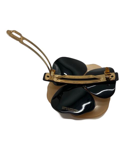 ALEXANDRE de Paris（アレクサンドルドゥパリ）ALEXANDRE de Paris (アレクサンドルドゥパリ) バレッタ ブラック×ベージュの古着・服飾アイテム