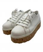 MIU MIUミュウミュウ）の古着「キャンパス地 コルクスニーカー」｜ホワイト