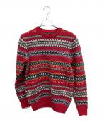 Barbourバブアー）の古着「総柄ニット」｜レッド