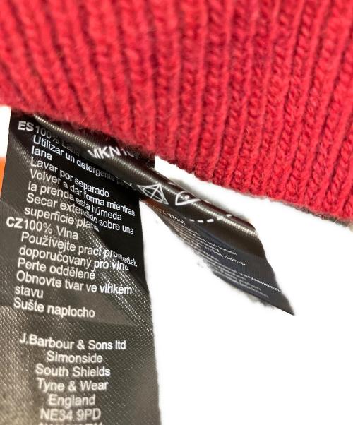 Barbour（バブアー）Barbour (バブアー) 総柄ニット レッド サイズ:Sの古着・服飾アイテム