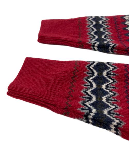 Barbour（バブアー）Barbour (バブアー) 総柄ニット レッド サイズ:Sの古着・服飾アイテム
