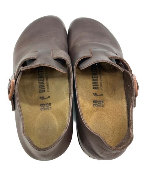 BIRKENSTOCK（ビルケンシュトック）BIRKENSTOCK (ビルケンシュトック) ロンドン レザーサンダル ブラウン サイズ:24.5㎝の古着・服飾アイテム