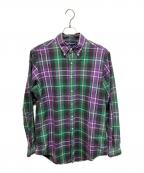 RALPH LAURENラルフローレン）の古着「長袖シャツ」｜グリーン×パープル