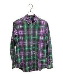 RALPH LAUREN（ラルフローレン）の古着「長袖シャツ」｜グリーン×パープル