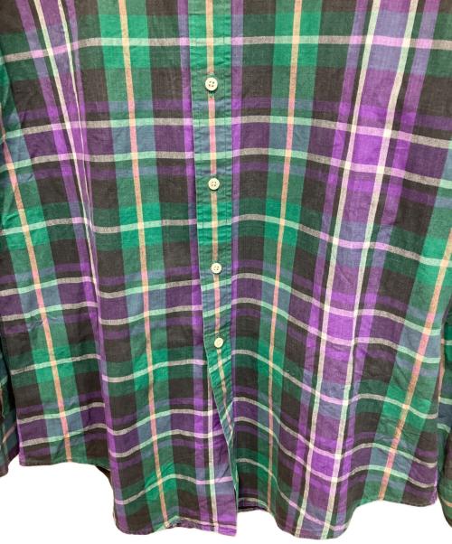 RALPH LAUREN（ラルフローレン）RALPH LAUREN (ラルフローレン) 長袖シャツ グリーン×パープル サイズ:Lの古着・服飾アイテム