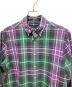 中古・古着 RALPH LAUREN (ラルフローレン) 長袖シャツ グリーン×パープル サイズ:L：5000円