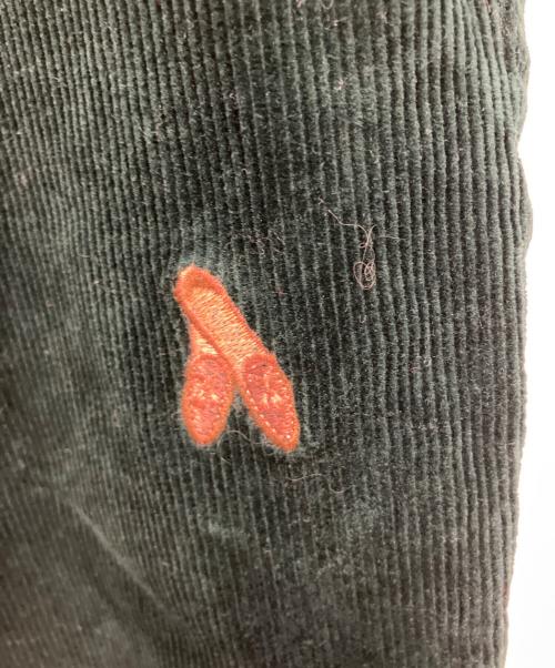 POLO RALPH LAUREN（ポロ・ラルフローレン）POLO RALPH LAUREN (ポロ・ラルフローレン) 総柄 刺繍 コーデュロイパンツ グリーン サイズ:W34の古着・服飾アイテム
