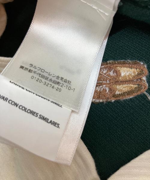 POLO RALPH LAUREN（ポロ・ラルフローレン）POLO RALPH LAUREN (ポロ・ラルフローレン) 総柄 刺繍 コーデュロイパンツ グリーン サイズ:W34の古着・服飾アイテム