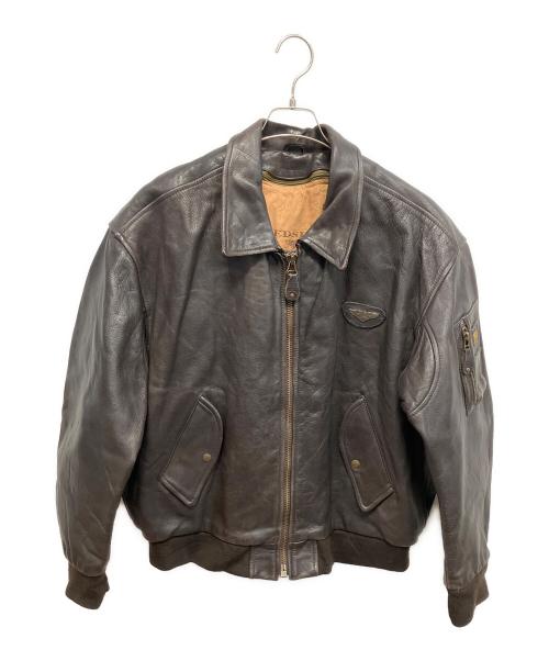 RED SKINS（レッドスキンズ）RED SKINS (レッドスキンズ) レザー フライトジャケット ブラウン サイズ:XLの古着・服飾アイテム