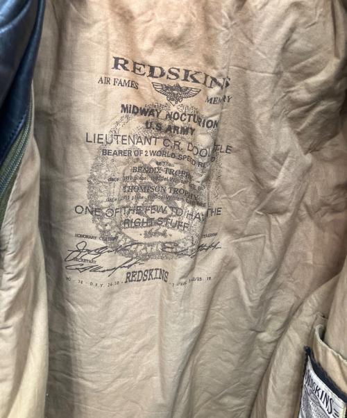 RED SKINS（レッドスキンズ）RED SKINS (レッドスキンズ) レザー フライトジャケット ブラウン サイズ:XLの古着・服飾アイテム