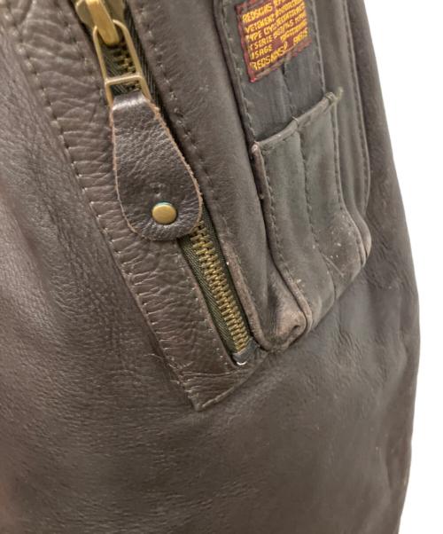 RED SKINS（レッドスキンズ）RED SKINS (レッドスキンズ) レザー フライトジャケット ブラウン サイズ:XLの古着・服飾アイテム