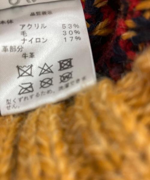 Vivienne Westwood（ヴィヴィアンウエストウッド）Vivienne Westwood (ヴィヴィアンウエストウッド) ロングビーニー ニット帽 オレンジの古着・服飾アイテム