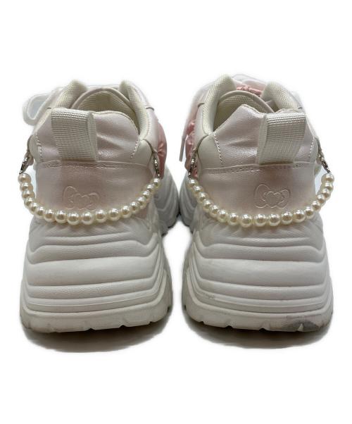 OLIVE des OLIVE（オリーブデオリーブ）OLIVE des OLIVE (オリーブデオリーブ) HELLO KITTY (ハローキティ) エンゼルキティ スニーカー ホワイト×ピンク サイズ:24.5㎝の古着・服飾アイテム