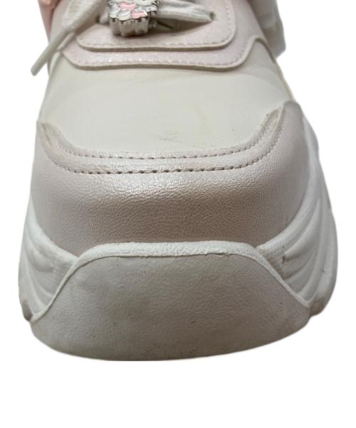 OLIVE des OLIVE（オリーブデオリーブ）OLIVE des OLIVE (オリーブデオリーブ) HELLO KITTY (ハローキティ) エンゼルキティ スニーカー ホワイト×ピンク サイズ:24.5㎝の古着・服飾アイテム