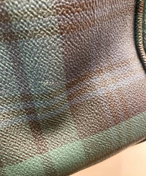 POLO RALPH LAUREN（ポロ・ラルフローレン）POLO RALPH LAUREN (ポロ・ラルフローレン) タータンチェック柄 ボストンバッグ グリーン×ネイビーの古着・服飾アイテム