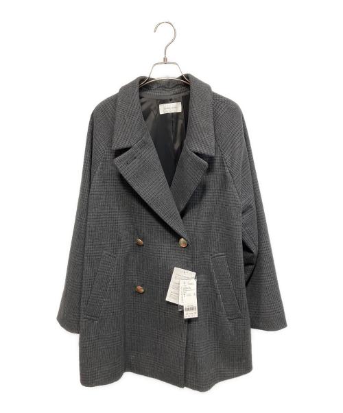 GLOBAL WORK（グローバルワーク）GLOBAL WORK (グローバルワーク) 軽やかストレッチ襟2WAYコート グレー サイズ:Mの古着・服飾アイテム