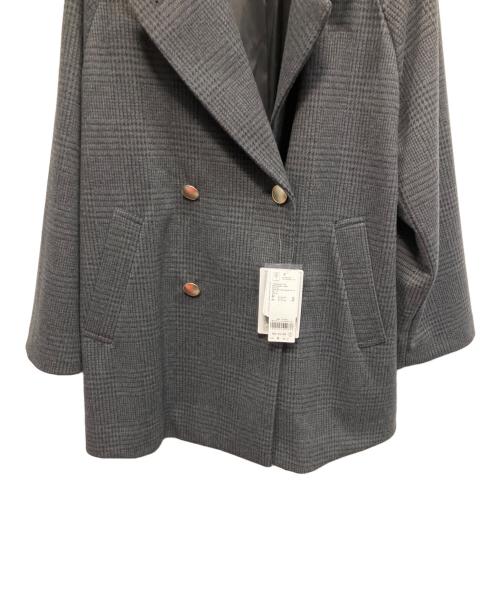 GLOBAL WORK（グローバルワーク）GLOBAL WORK (グローバルワーク) 軽やかストレッチ襟2WAYコート グレー サイズ:Mの古着・服飾アイテム