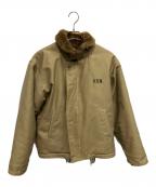 NAVY DEPARTMENTネイビーデパートメント）の古着「YMCLKY N-1 デッキジャケット」｜ベージュ