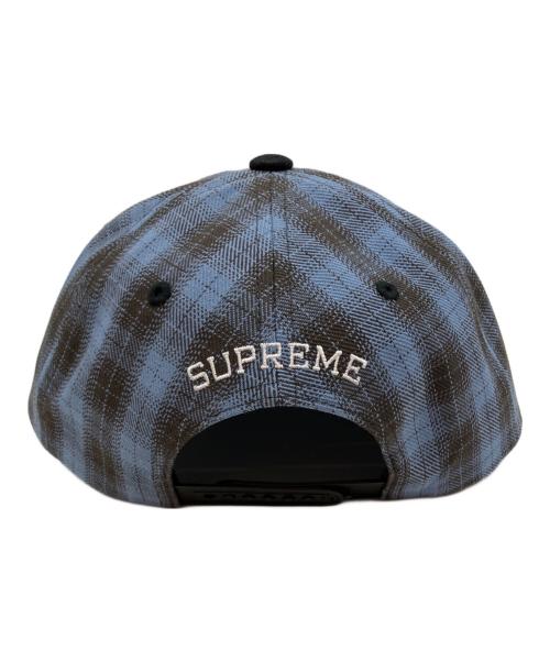 SUPREME（シュプリーム）SUPREME (シュプリーム) Script Logo 6-Panel Cap キャップ Blue Plaidの古着・服飾アイテム