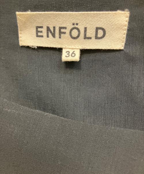 ENFOLD（エンフォルド）ENFOLD (エンフォルド) サマーウールアシンメトリー ノースリーブ・キャミソールワンピース ブラック サイズ:36の古着・服飾アイテム