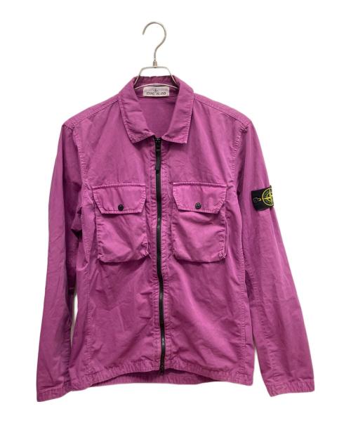 STONE ISLAND（ストーンアイランド）STONE ISLAND (ストーンアイランド) シャツジャケット パープル サイズ:Mの古着・服飾アイテム