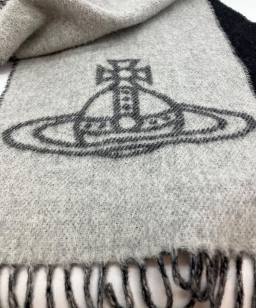 Vivienne Westwood（ヴィヴィアンウエストウッド）Vivienne Westwood (ヴィヴィアンウエストウッド) ウールマフラー ブラックの古着・服飾アイテム