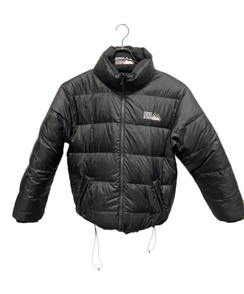 FIRST DOWN（ファーストダウン）FIRST DOWN (ファーストダウン) リバーシブルダウンジャケット ブラック×イエロー サイズ:Lの古着・服飾アイテム
