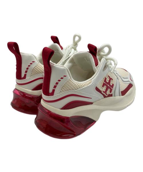 TORY BURCH（トリーバーチ）TORY BURCH (トリーバーチ) スニーカー ホワイト×レッド サイズ:25cmの古着・服飾アイテム