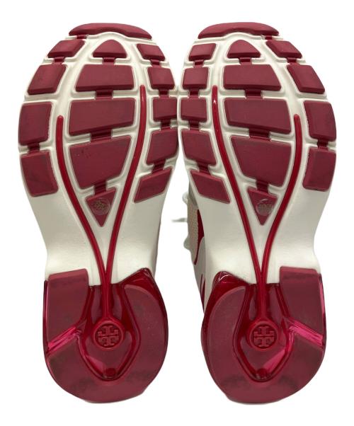 TORY BURCH（トリーバーチ）TORY BURCH (トリーバーチ) スニーカー ホワイト×レッド サイズ:25cmの古着・服飾アイテム