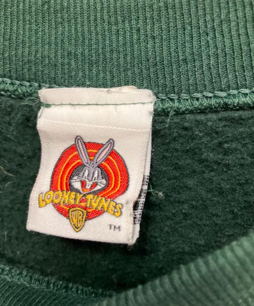 LOONEY TUNES（ルーニーチューンズ）LOONEY TUNES (ルーニーチューンズ) 90's スウェット グリーン サイズ:XLの古着・服飾アイテム