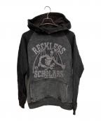 reckless scholarsレックレス スクラーズ）の古着「Stonewashed Hoodie プルオーバーパーカー」｜ブラック