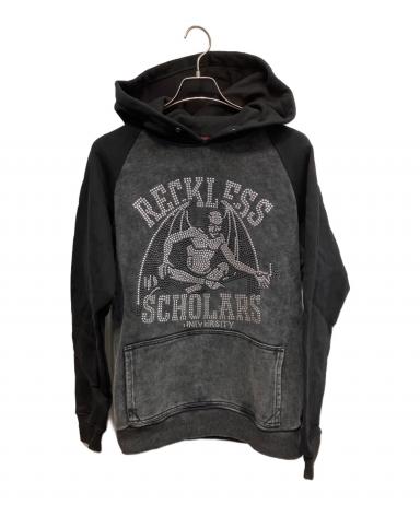 【新品】RECKLESS SCHOLARS レックレス・スカラーズ パーカー ブラック 黒 サイズ:XL | メタルビーズ ブリーチ加工 スウェットパーカー | トップス フーディー プルオーバー【メンズ】 中古・古着通販】reckless scholars (レックレス スクラーズ
