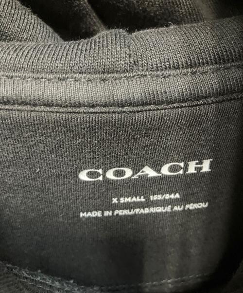 COACH（コーチ）COACH (コーチ) プルオーバーパーカー ブラック サイズ:XSの古着・服飾アイテム