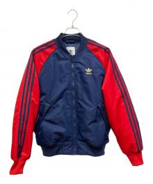adidas（アディダス）の古着「プレミアム カレッジジャケット」｜レッド×ブルー